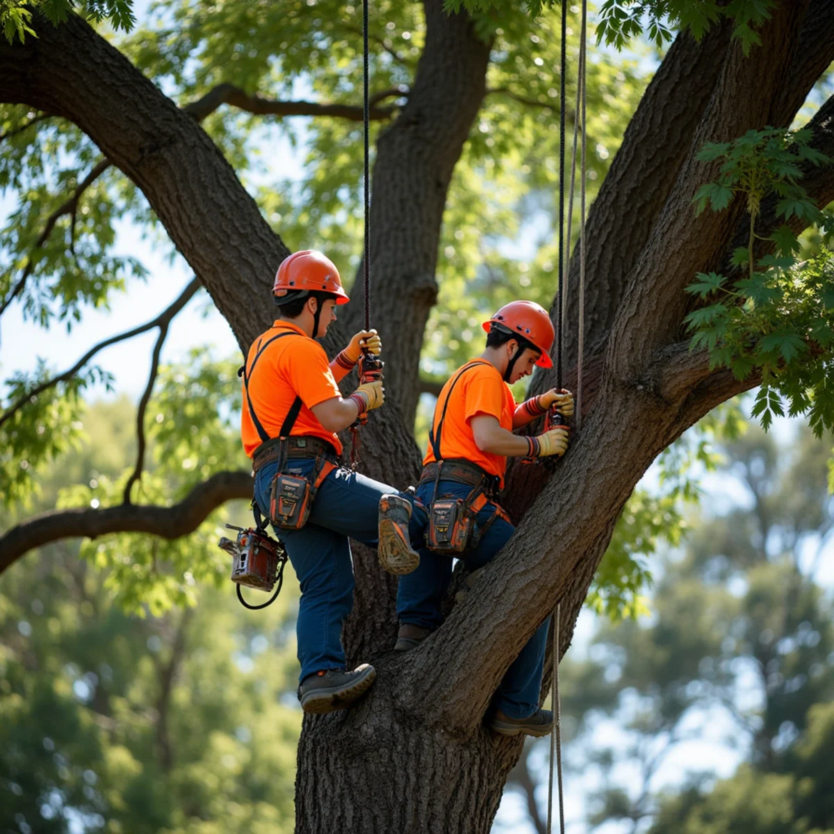 Routine 3 to 5 year arborist maintenance on mature residential shade tree