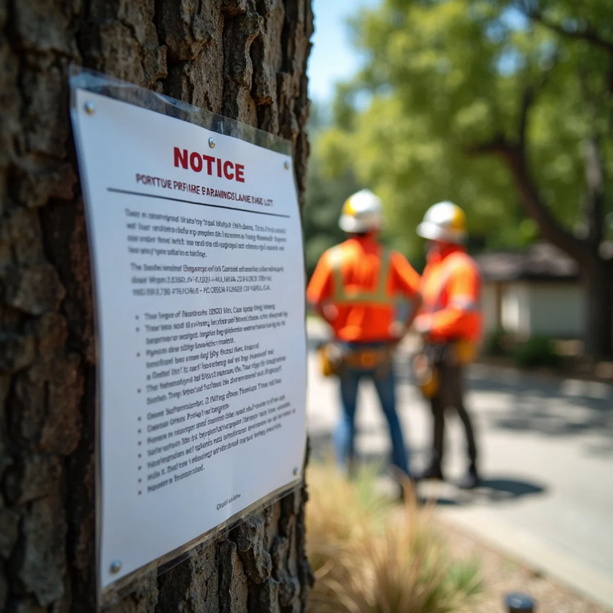 Documented arborist tree risk notice proving prior notice of hazard