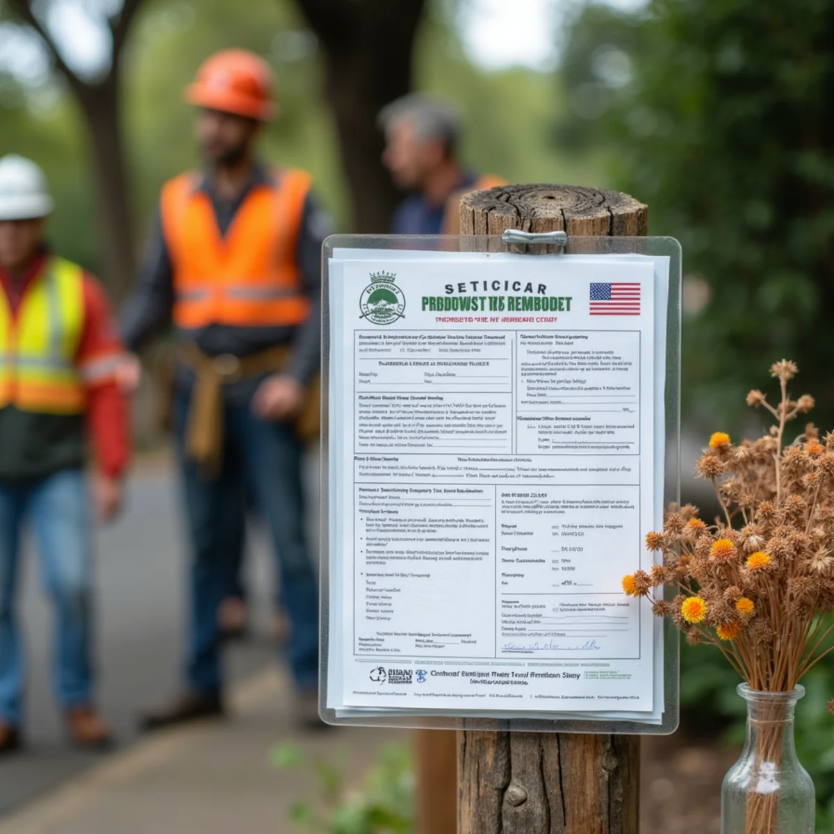 Approved Redwood City municipal tree removal permit documentation
