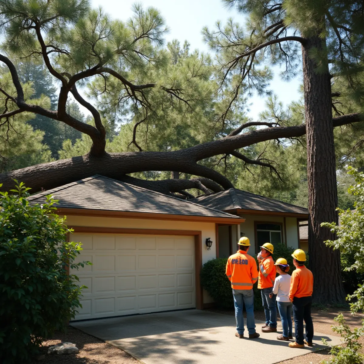 Immediate safety and perimeter evacuation protocol following tree impact