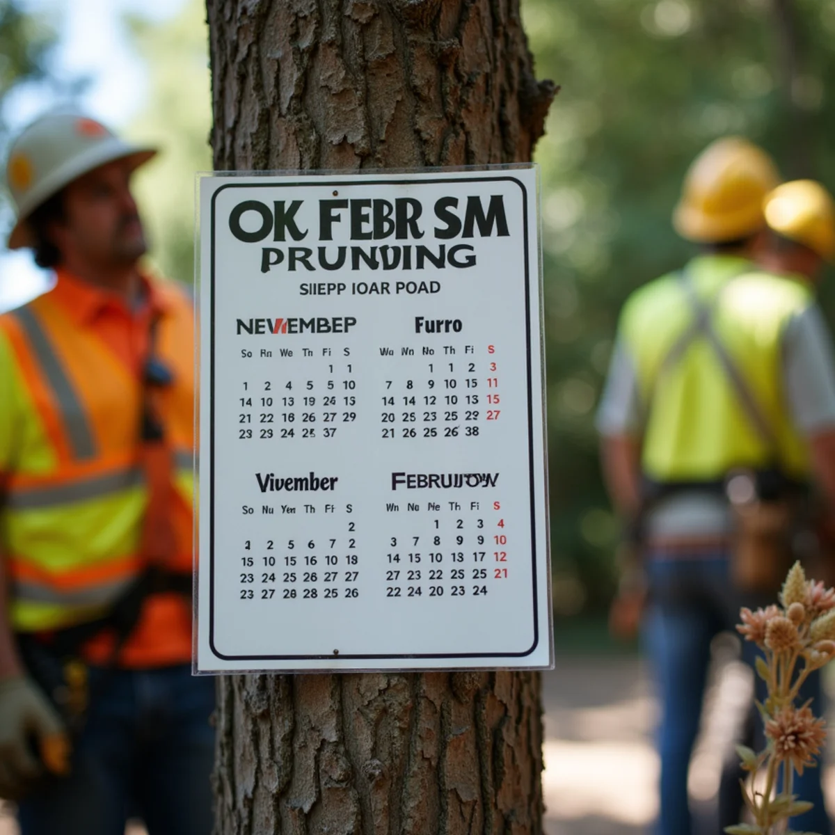 Recommended Bay Area oak pruning calendar avoiding warm spring spore season