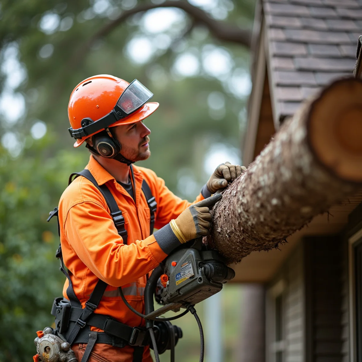 Precision relief cut preventing secondary roof structural collapse