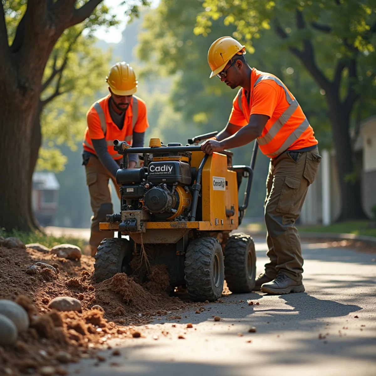 Subsurface stump and surface root removal in Menlo Park yard
