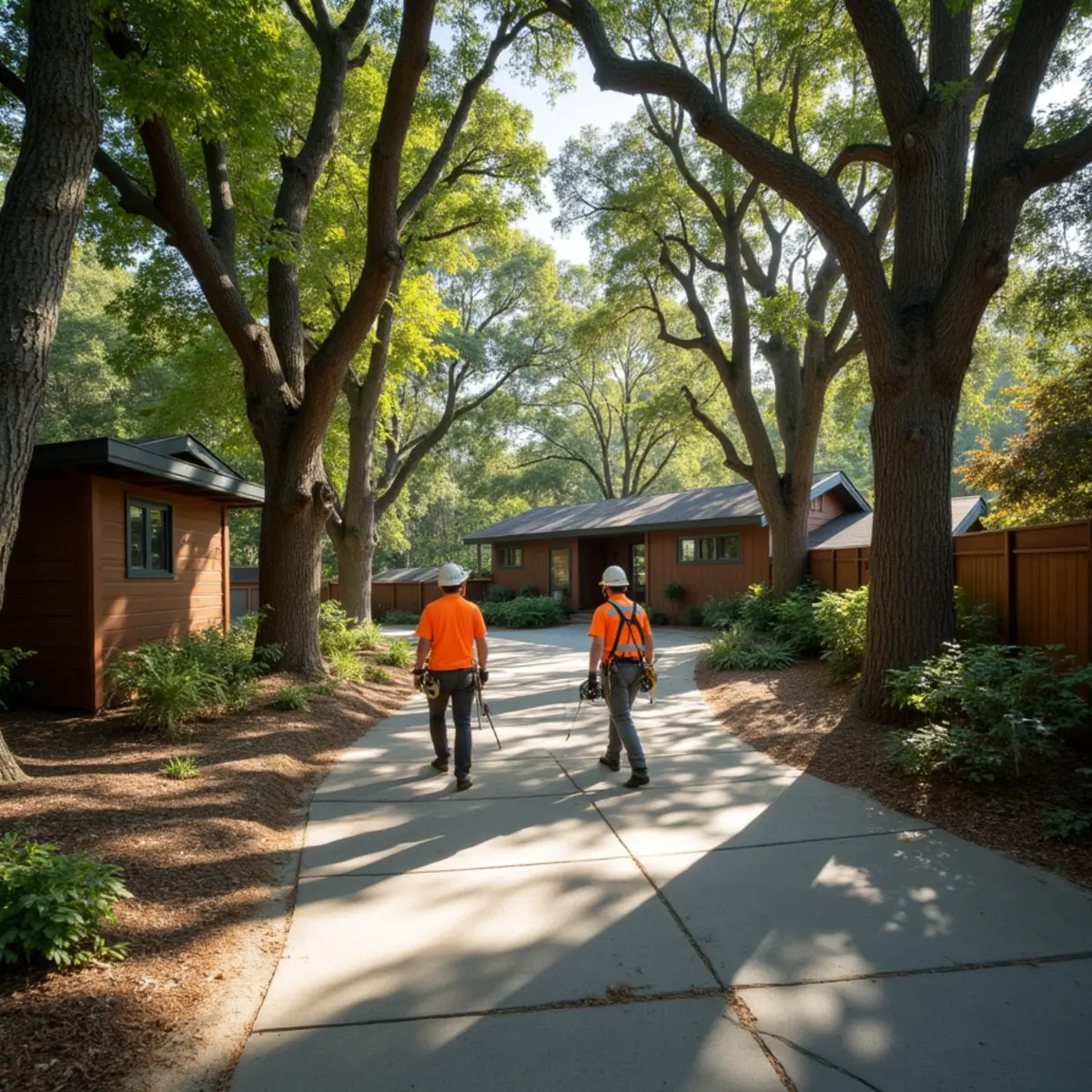 Portola Valley oak woodland preservation and defensible space clearing