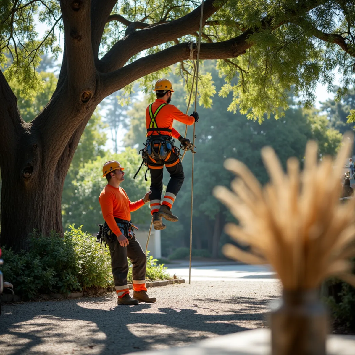 Deadwood removal and crown restoration on Portola Valley oak
