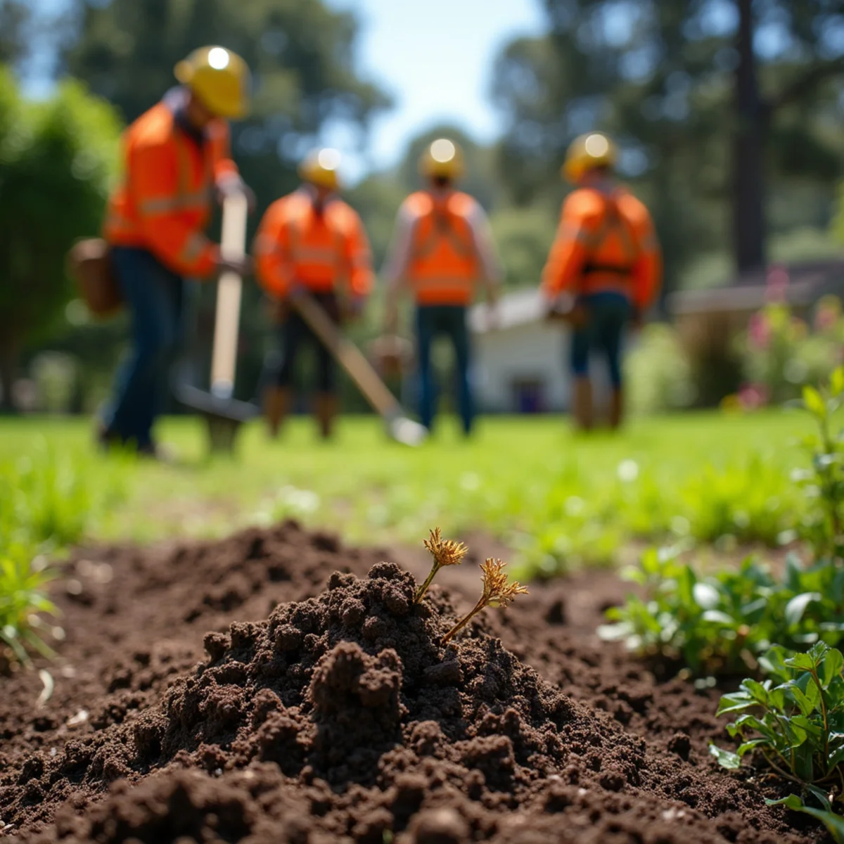 Environmentally conscious woodland grounds cleanup in Portola Valley