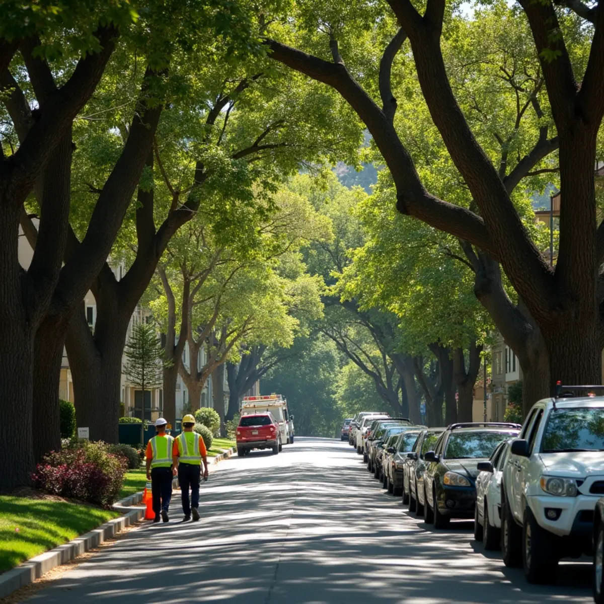 San Carlos hillside residential canopy trimming and property care
