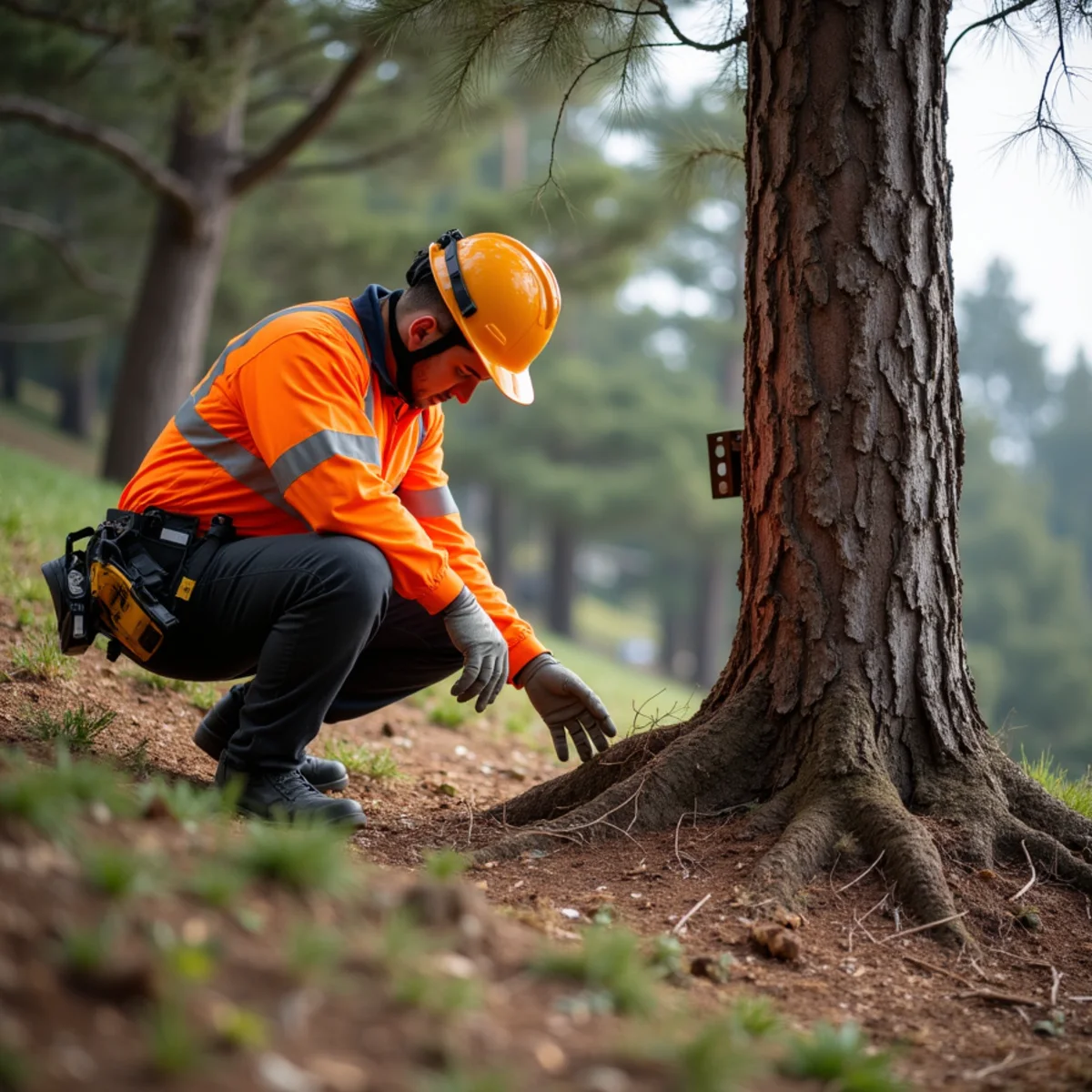 Hillside root stability evaluation in South San Francisco