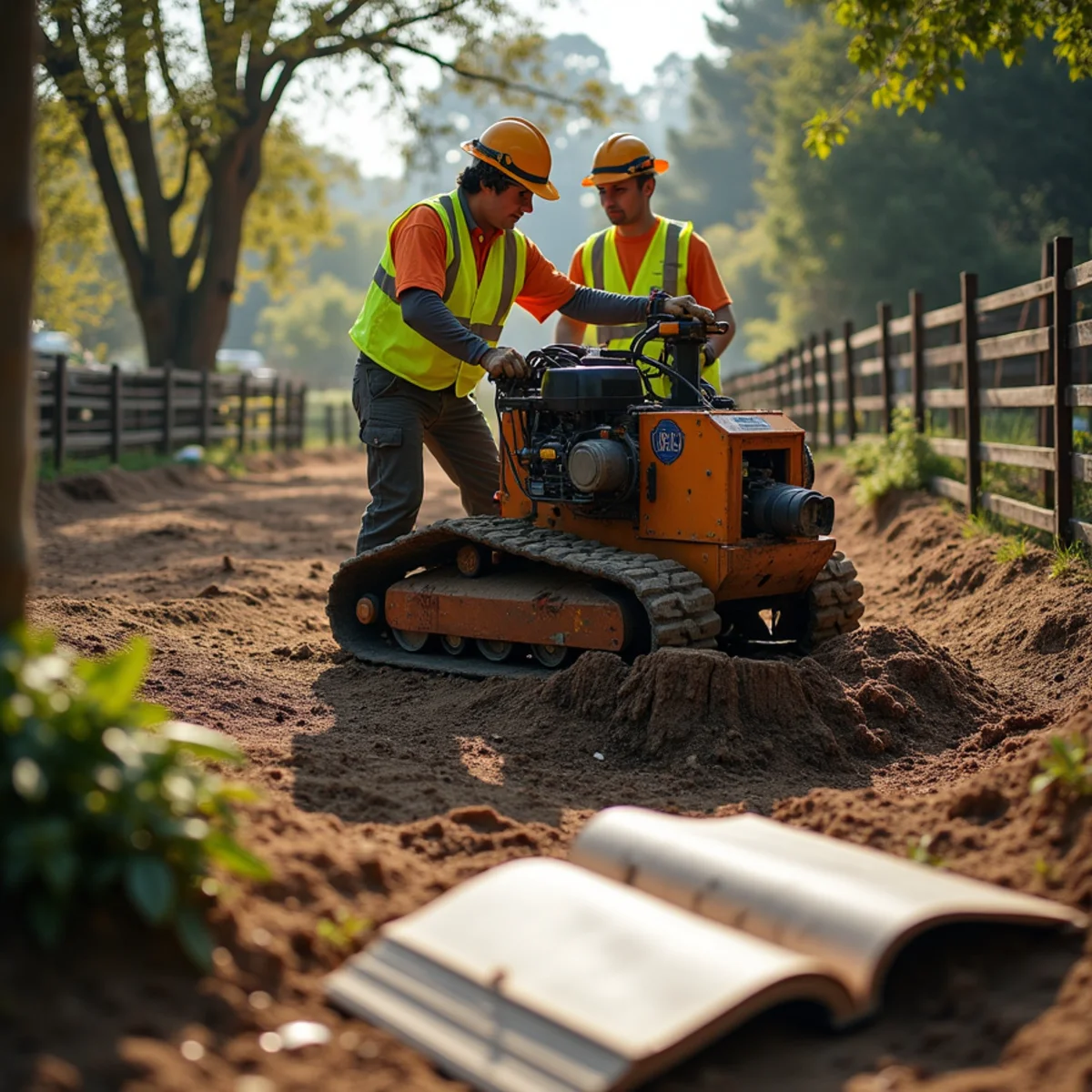 Pasture and paddock stump grinding service in Woodside