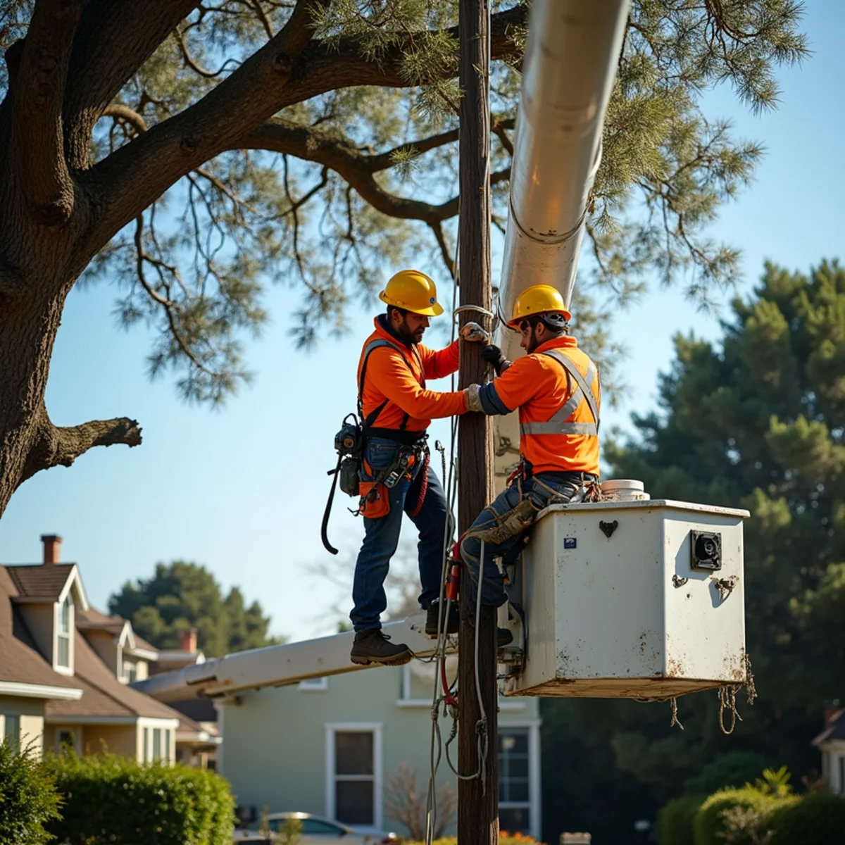 Trees Near Power Lines in Redwood City