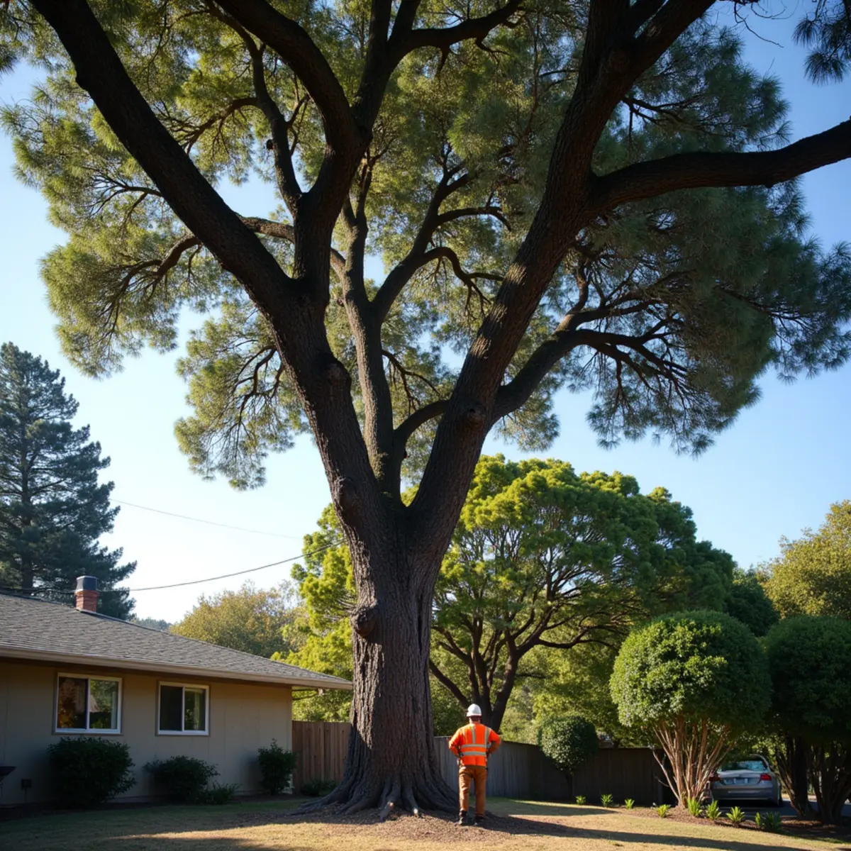 Healthy balanced tree canopy following structural pruning